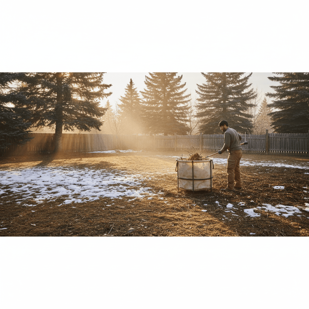 Spring melt yard cleanup